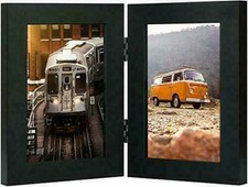 4x6 Black Wood Collage Picture Frame Glass Front Multi Photo Wall Tabletop Art