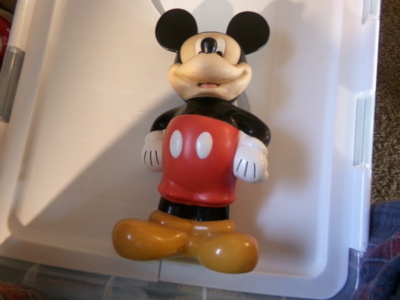 Vintage (1991) Disney (9.5" Tall) Mickey Mouse Sipper Cup Water Bottle WO Straw