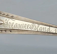 Vintage 1939 Treasure Island Silverplate Spoon Souvenir Golden Gate Expedition 