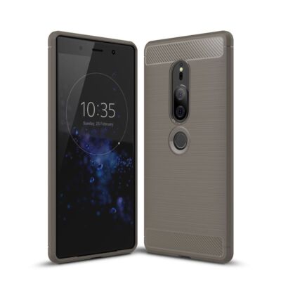 Sony Xperia XZ2 Premium Hülle Case Handy Cover Schutz Tasche Schutzhülle Grau
