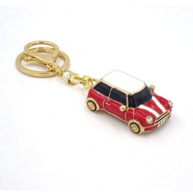 Mini Stil Auto Schlüsselanhänger Geschenk blau/rot/schwarz Strass Detail Klasse B & C