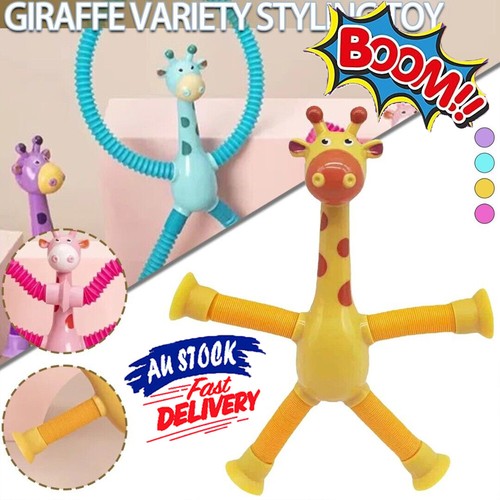 Telescopic Suction Cup Giraffe Toy, Giraffe Sensory Toys, Fun Educational Toy AU eBay