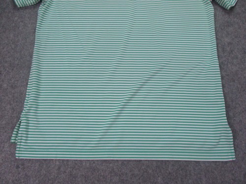 Peter Millar Mens Shirt Medium Green White Striped Summer Comfort - Picture 14 of 18
