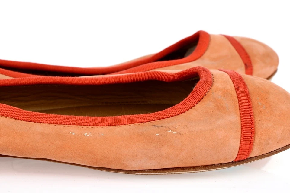 Zapatos planos de ballet Rag & Bone Hazel para mujer coral melocotón gamuza sin cordones talla 39 Foto 4 de 4