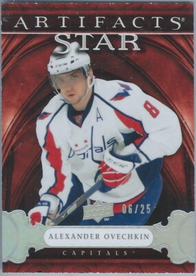 2009-10 Upper Deck Artifacts Silver Star Red Alexander Ovechkin 06/25 #136