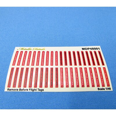 Remove before flight tags Scale 1:48 - for Aircraft Scale Model Kit MDP48001