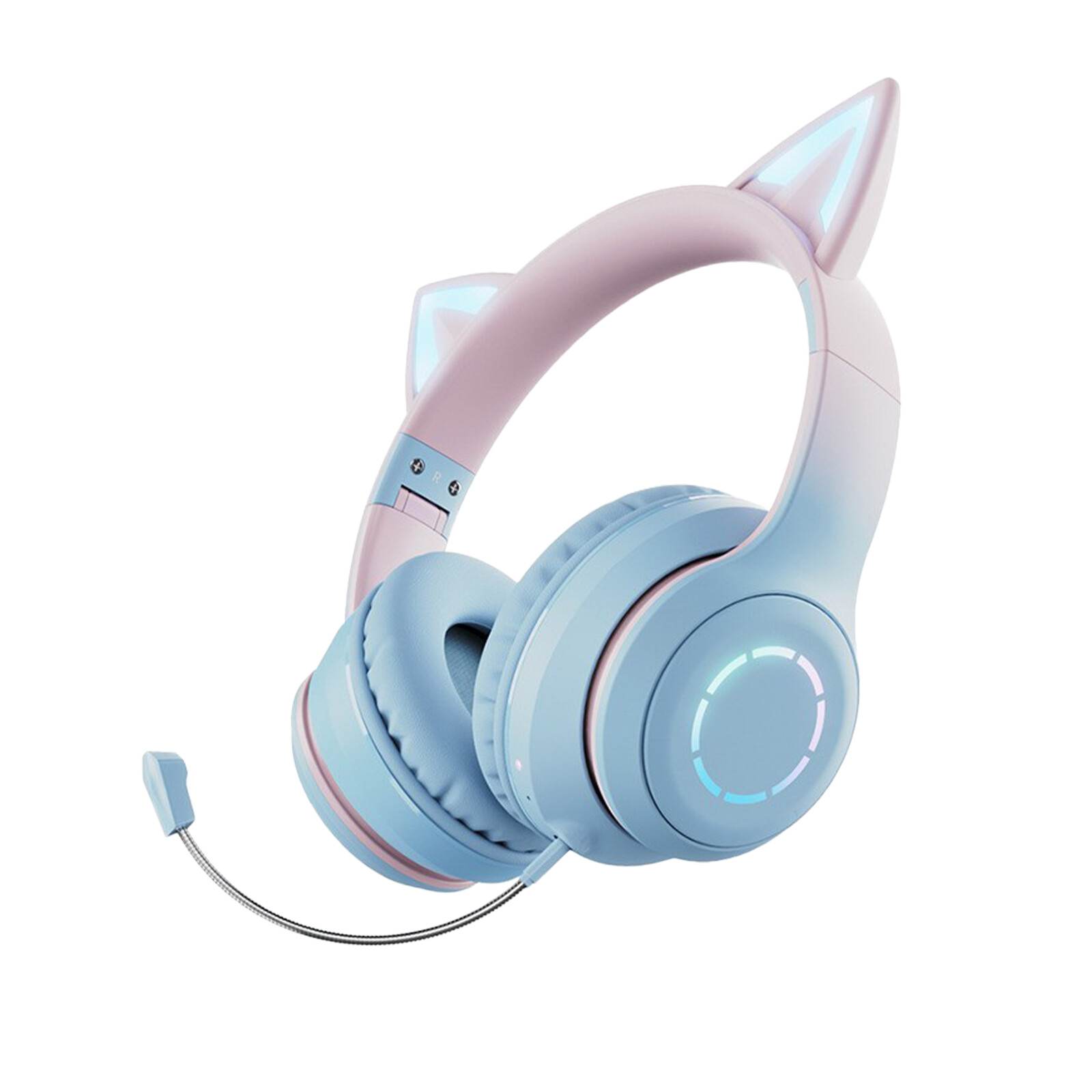 Glowing Foldable Over-Ear Gaming Headset with Colorful LED Lights Z6B2-image