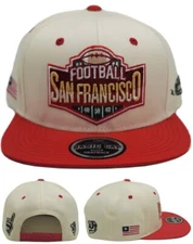 San Francisco New Basic Gridiron Football 49ers White Red Era Snapback Hat Cap