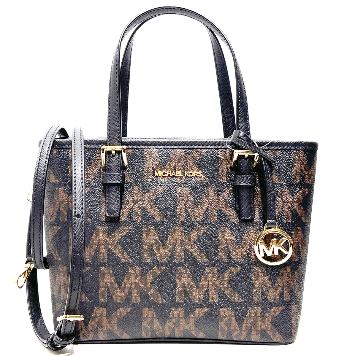 Michael Kors Bags | Michael Kors Jet Set Travel Xs Carryall Convertible Tote | Color: Black | Size: Xs | Mk_Shop's Closet