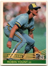 1984 Donruss Robin Yount #48 Milwaukee Brewers HOF 2