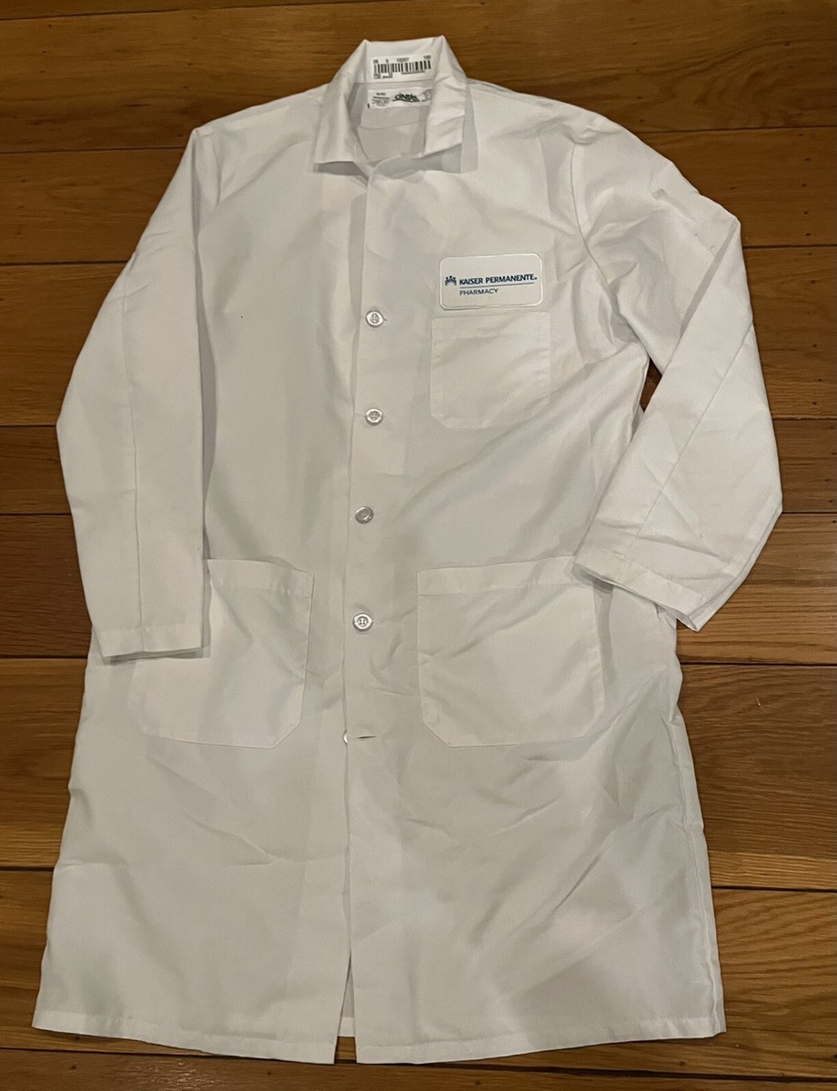 Kaiser Pharmacy Unisex Lab Coat Uniform White Size M