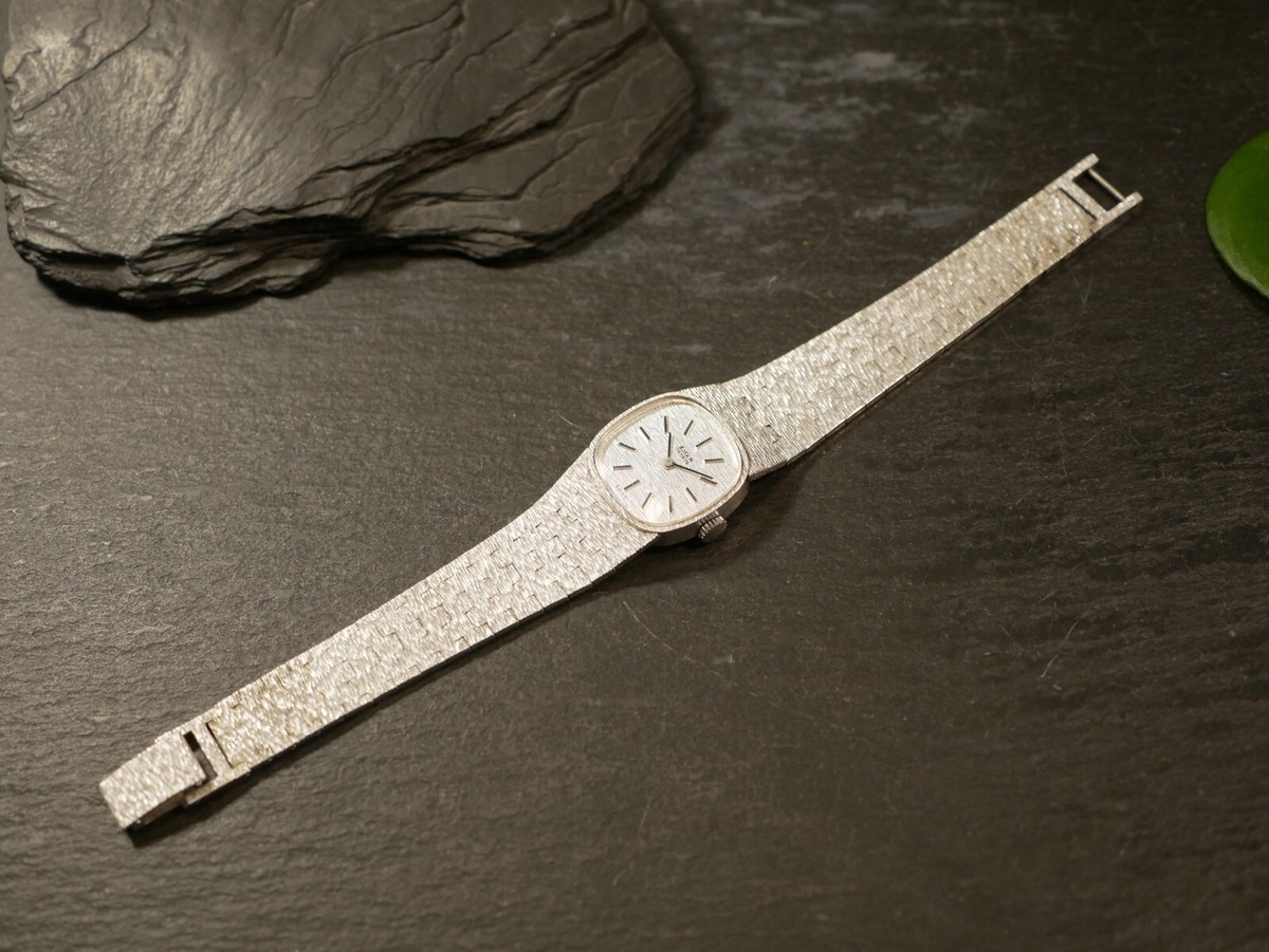 Schöne 0,925 Sterling Silber Uhr Armbanduhr Handaufzug Emka Geneve Matt