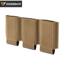 IDOGEAR Tactical 5.56 Triple Mag Pouch Elastic Hook&Loop DOPE Ferro Hunting Camo