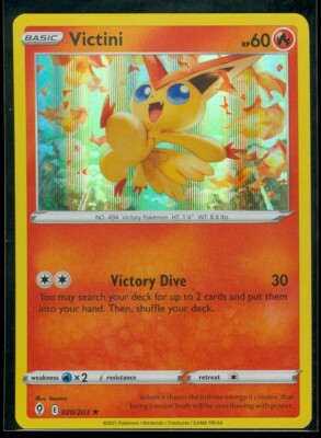 Pokemon VICTINI 020/203 Evolving Skies - RARE HOLO - - MINT | eBay