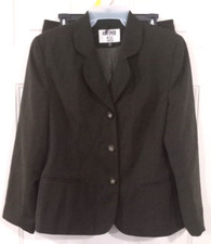 Kasper For ASL Solid Green Two Piece Womens Skirt Suit Set Sz 14p