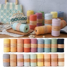 100M Colorful Cotton Cord Thread Macrame Twine Rope Sewing DIY Weaving String