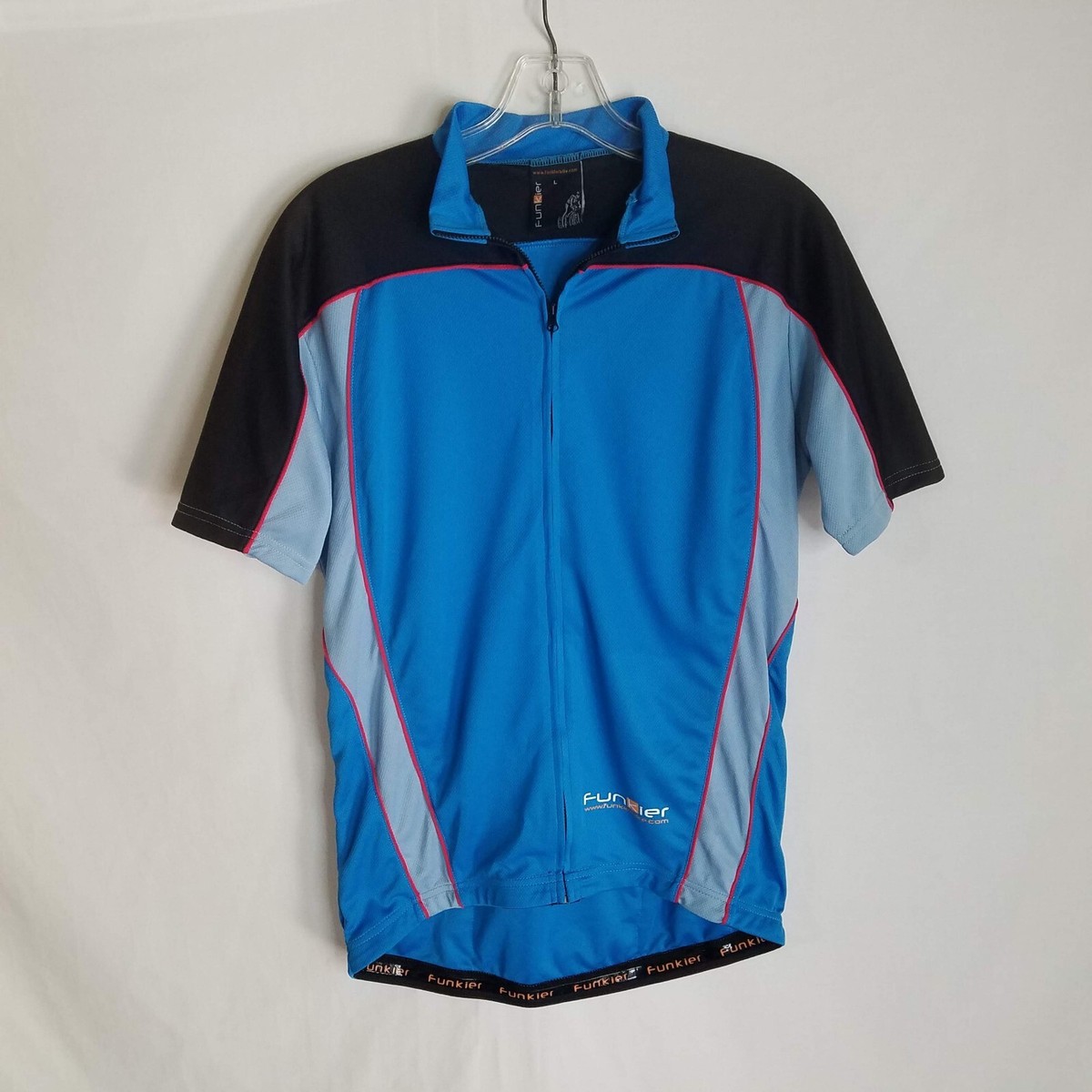 Funkier Mens Full Zip Short Sleeve Bike Biking Cycling