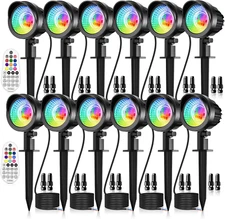 15W RGBW Landscape Lights, DC/AC 12V 24V Low Voltage Landscape Lights, RGBW Colo