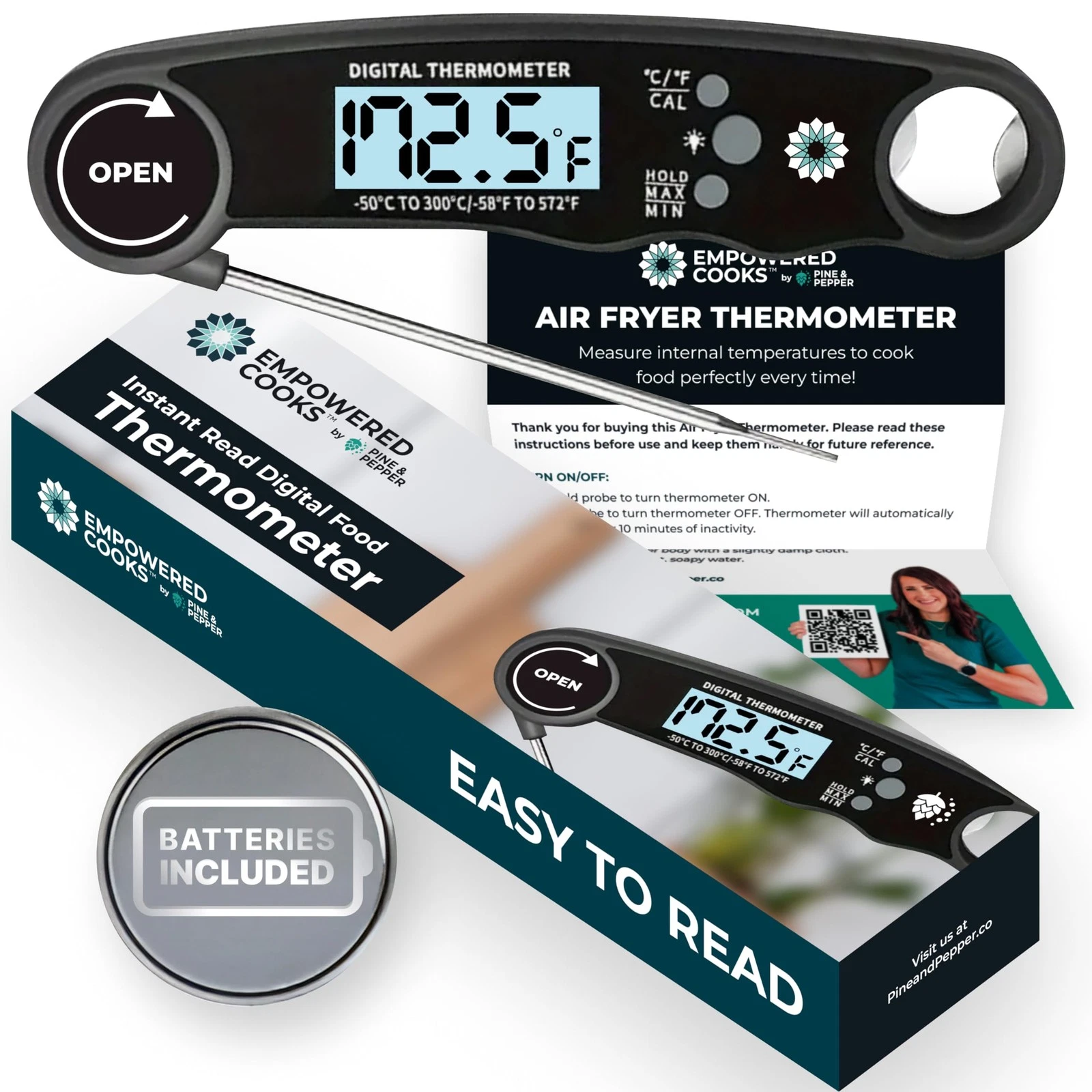 Cathy Yoder's Meat Thermometer Digital, Instant Read Food Thermometer for Coo...