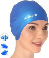Swim Cap, Original Updated Swimming Cap 3D Ergonomic Design Comfortable Durable
