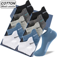 10 Pairs Men’s Cotton Summer Sports Ankle Socks Breathable 39-48