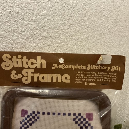 Vtg 2 NIP Stitch & Frame Cross Stitch Kits Chocolate Cone & Banana Split - Picture 7 of 14
