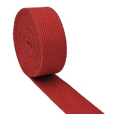 AnseTendance - Sangle coton uni 25mm pour sacs main couture anse diy strap Rouge