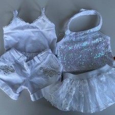 Build A Bear Outfit Bundle Shorts Tops Tutu Sequinned Glittery