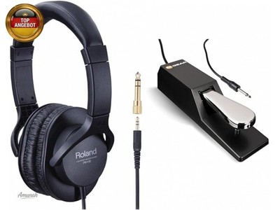 Roland RH-5 Kopfhörer, Schwarz, 33,8 x 28,5 x 10 cm & M-Audio SP-2 -