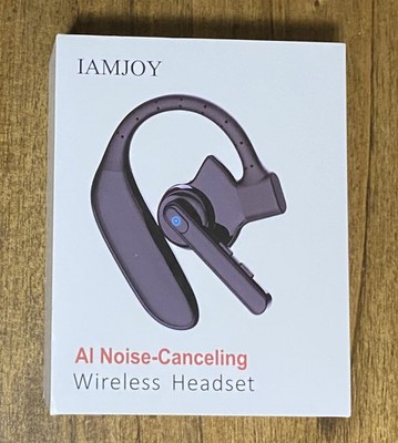 IAMJOY Bluetooth Headset V5.4 Wireless Bluetooth Earpiece AI Noise Canceling 