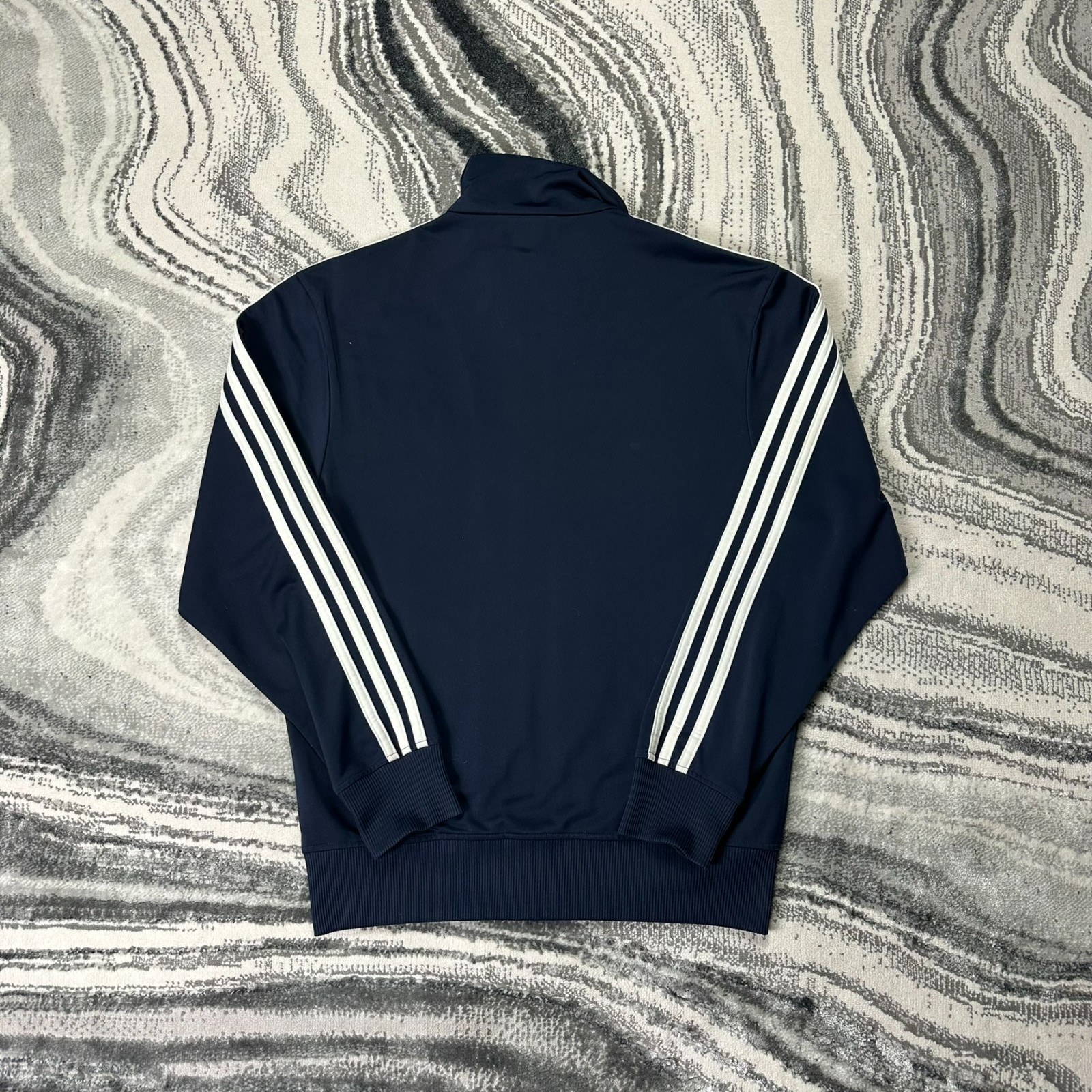 VTG Adidas Firebird Oversized Small Navy Funnel Neck Tracksuit Top Track Jacket image 7
