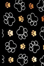 Paw Print Journal: 9x6 Lined Notebook with Dog Print Theme