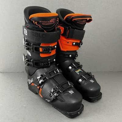 Salomon S/Max 100 Ski Boots - Black And Orange - 294mm Mondo 24-25.5 - 98mm Last
