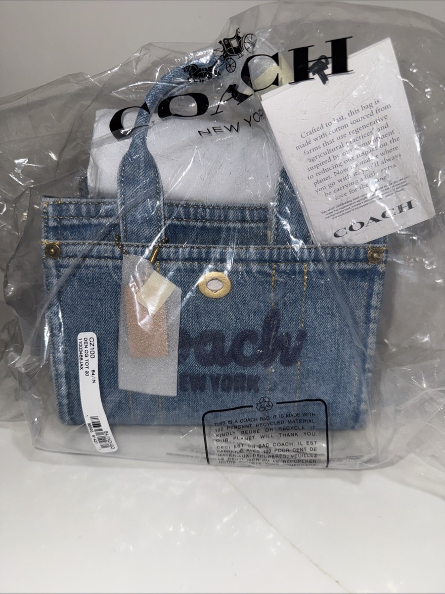 ❤️ Coach Mini Denim Cargo N4/indigo Tote 20 | eBay