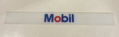 Mobil Glass Pump Plate 25  Frosted Gas Oil Vintage