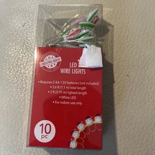 NEW Christmas House 10-Ct LED Snow Man String Lights - Indoor