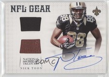 2012 National Treasures Dual Materials Signatures 24/49 Nick Toon #20 Auto 7xr