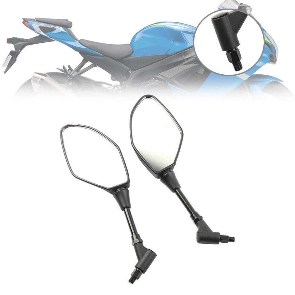 1pair Motorcycle Rearview Mirror Fits For FZ07 MT-07 2014-2017 2015 2016 Black - Image 2 of 4