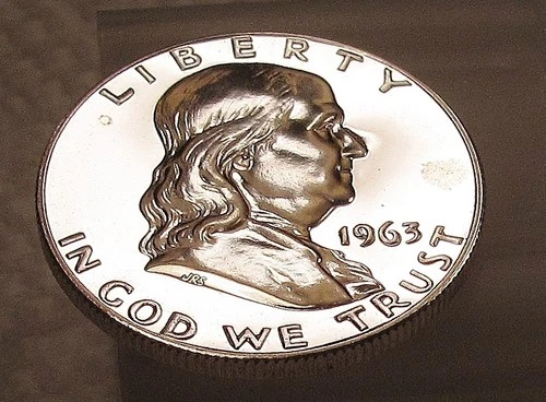 1963 Impaired  Proof  Franklin " Priced Below Melt "  #106 - 9