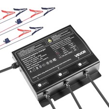 Marine Battery Charger 3-Bank 10A 12V Onboard Boat Charger IP68 Waterproof