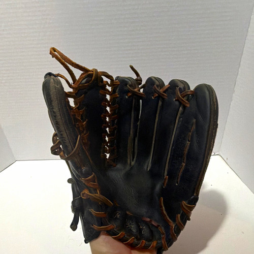 Rawlings PROTB24 12 3/4" Leather Baseball Glove Black Trapeze heart of the hide