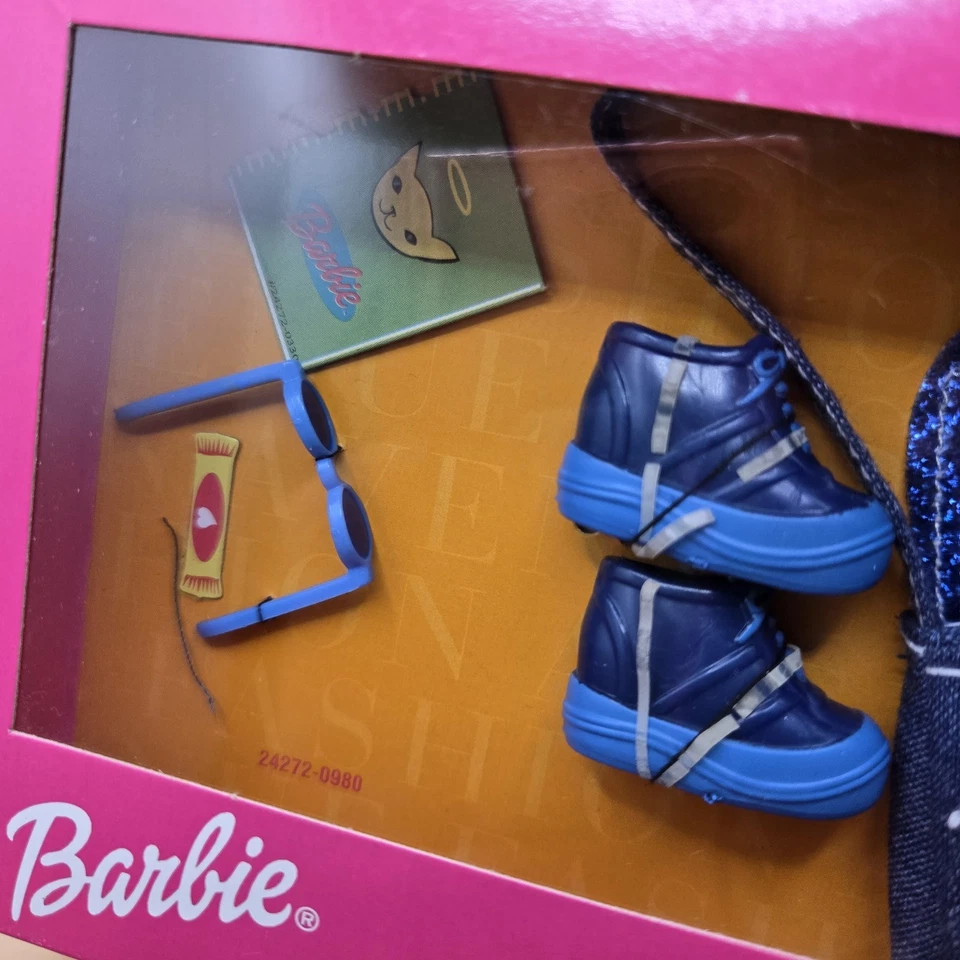 Mattel Barbie Fashion Avenue 25751 Azul Denim Paquete de Accesorios Nuevo en Caja 1999 Foto 3 de 4