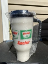 Aladdin Sinclair Oil Corporation travel mug, likely from the 1980s or 90's Vtg