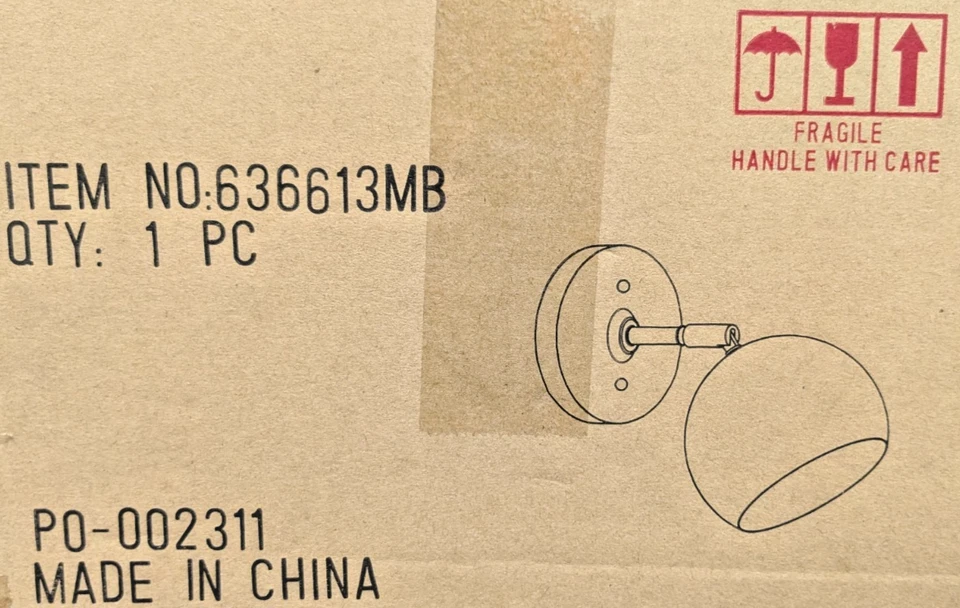 ILUMINACIÓN CAPITAL ISAAC 1 LUZ APLIQUE CON BRAZO AJUSTABLE NEGRO 5.875"W 636613MB Foto 4 de 4