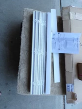 White 33.5 in Wide x 64 in High Cordless 2in Faux Wood Blind @dS