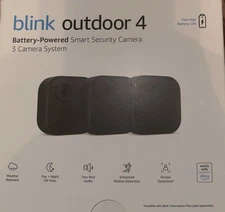 Blink Outdoor 4 1080p Wi-Fi Outdoor 3-Camera Security System - Black