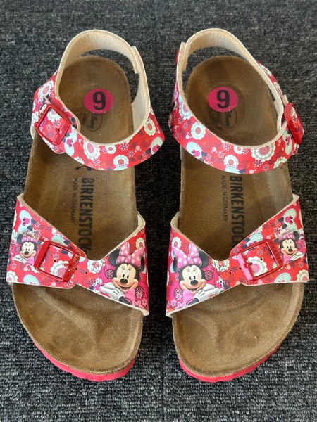 Birkenstocks Birko Flor Minnie Mouse Sandals Womens US9 Red Disney