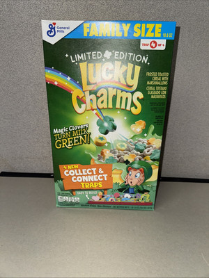 Lucky Charms 2025 Limited Edition Saint Patrick' s Day Cereal W/Leprechaun Trap