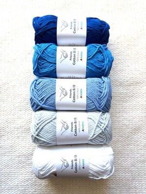 5 Knäuel x 50g Hobbii: Friends Baumwollgarn 8er/8er Pack 16-2er : 100% Baumwolle
