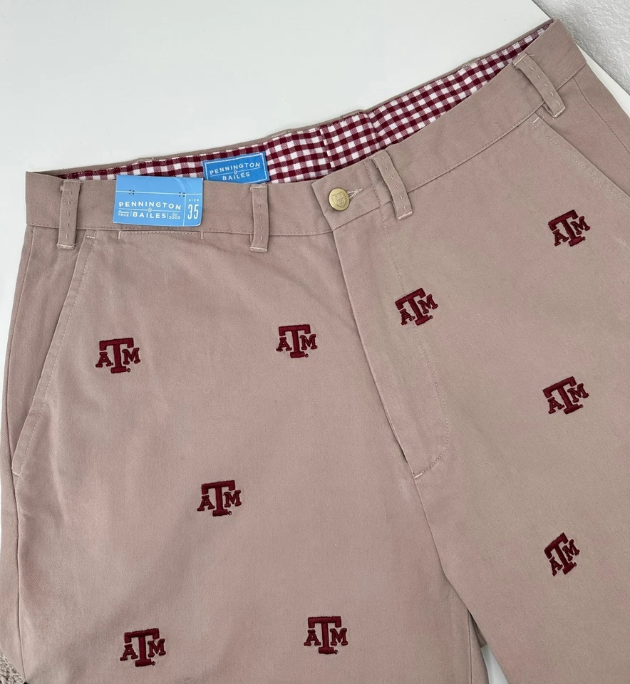 Шорты хаки с вышивкой Texas A&M Pennington & Bailes Stadium брюки размер 35 мужские - Изображение 3 из 4